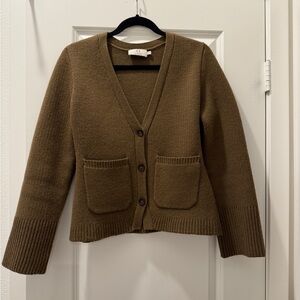 Elegant Olive Cardigan by